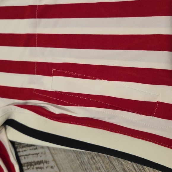 nwt! NORMA KAMALI SIDE STRIPE TURTLE JACKET in Black + Red Pinstripe Size XS/34 - Picture 9 of 12